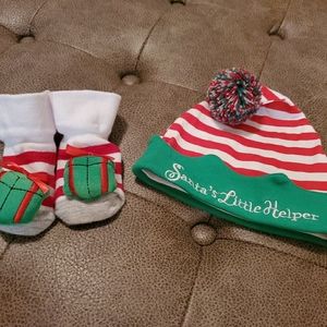 Christmas hat and booties